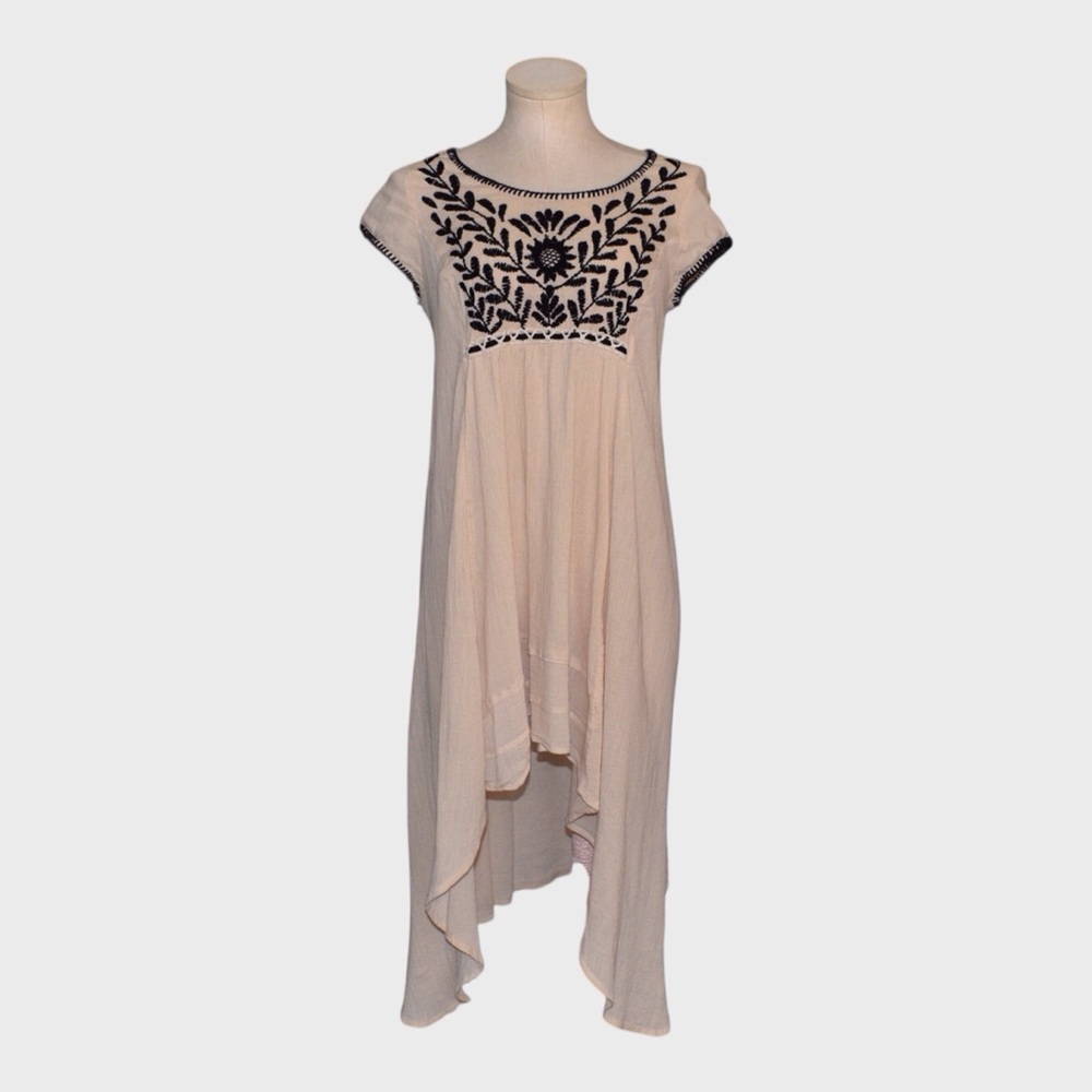 Free People Marina Embroidered High Low Midi Dress